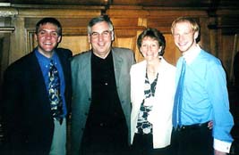 Graham, Sandra, Kyle and me during the meet-a-family banquet