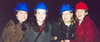 the girls in a coal mine in North Wales