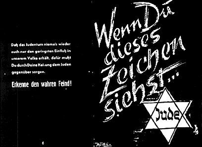 anti-semitic sign in german